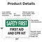 Signmission First Aid And CPR Kit, 24 in W x Rectangle, Aluminum OS-2PACK-SF-A-1824-L-10620 - alternate 6
